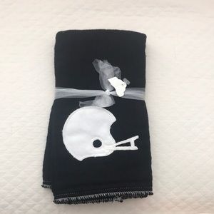 NWT! Football black and white spit up cloth